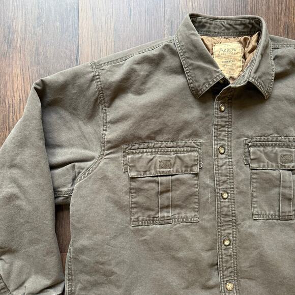 Arrow Workwear Chore Jacket Brown Cotton Barn Coat Quilted Casual Utility XL - Picture 4 of 11